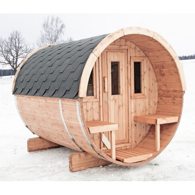 Sauna finlandese a botte da esterno diam 2.2 x 2.5m