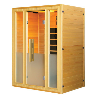 Sauna infrarossi a pannelli carbonio-magnesio per 3 persone con cromoterapia