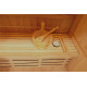 Sauna finlandese in hemlock canadese 3 posti con frontale vetrato