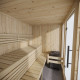Sauna finlandese in tradizionale in abete nordico massiccio 207x164