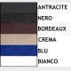 colori della copertura: antracite, nero, bianco, bordeaux, crema, blu