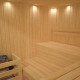 Sauna finlandese in hemlock canadese o betulla con parete in vetro