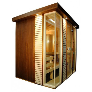 Sauna finlandese dal design raffinato e moderno