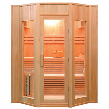 Sauna finlandese 4 posti angolare 174x198 cm