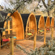 Gazebo camping POD in legno casetta giardino bungalow 4,8x2,4m