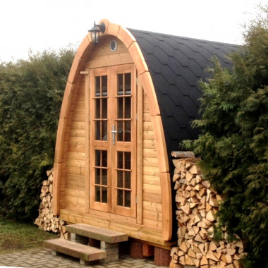 Sauna Pod finlandese ad igloo fino a 4 persone da esterno con spogliatoio