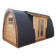 Gazebo in legno casetta bungalow isolato da giardino a iglu ingresso laterale