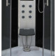 Box doccia idromassaggio circolare 90x90 cm con sauna-bagno turco