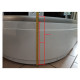 Box doccia idromassaggio circolare 90x90 con piatto alto