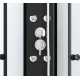 Box doccia idromassaggio quadrato 80x80 e 90x90 bianco con profili neri