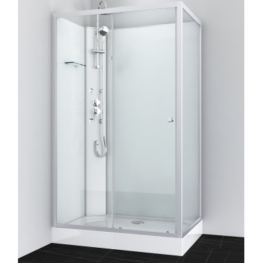 Box doccia idromassaggio rettangolare 120x80 bianca