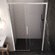 Parete porta doccia scorrevole nicchia vetro trasparente 6 mm h195  G anticalcare