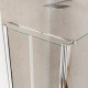 Box doccia ad angolo ante a saloon h 195 cm vetro trasparente 6 mm anticalcare