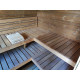 Sauna finlandese da esterno mod. FIABA con spogliatoio da 4x3 m