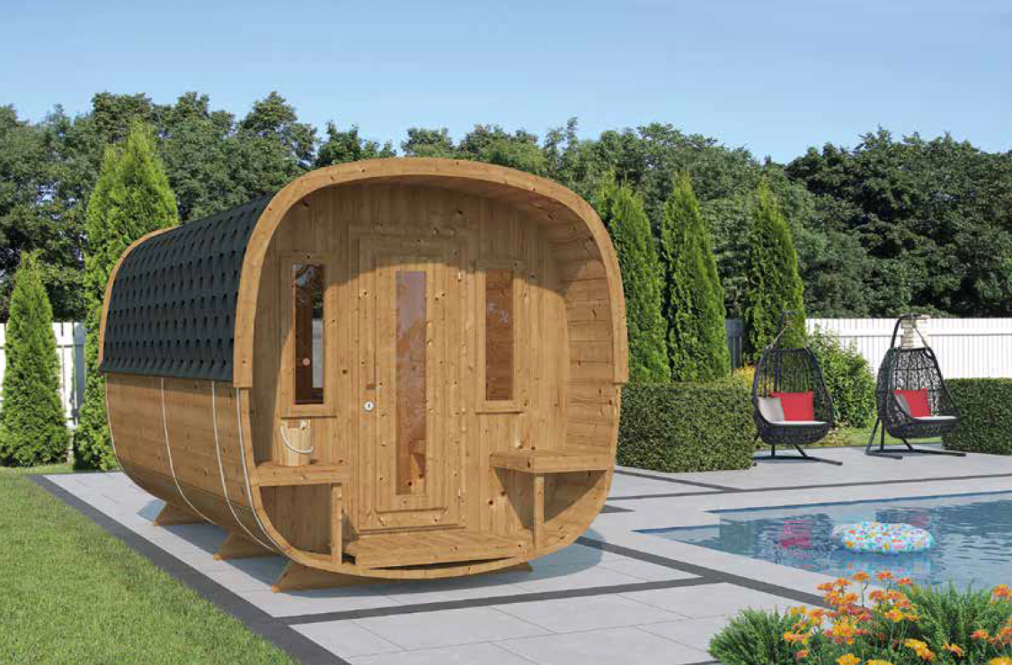 sauna da esterno da giardino
