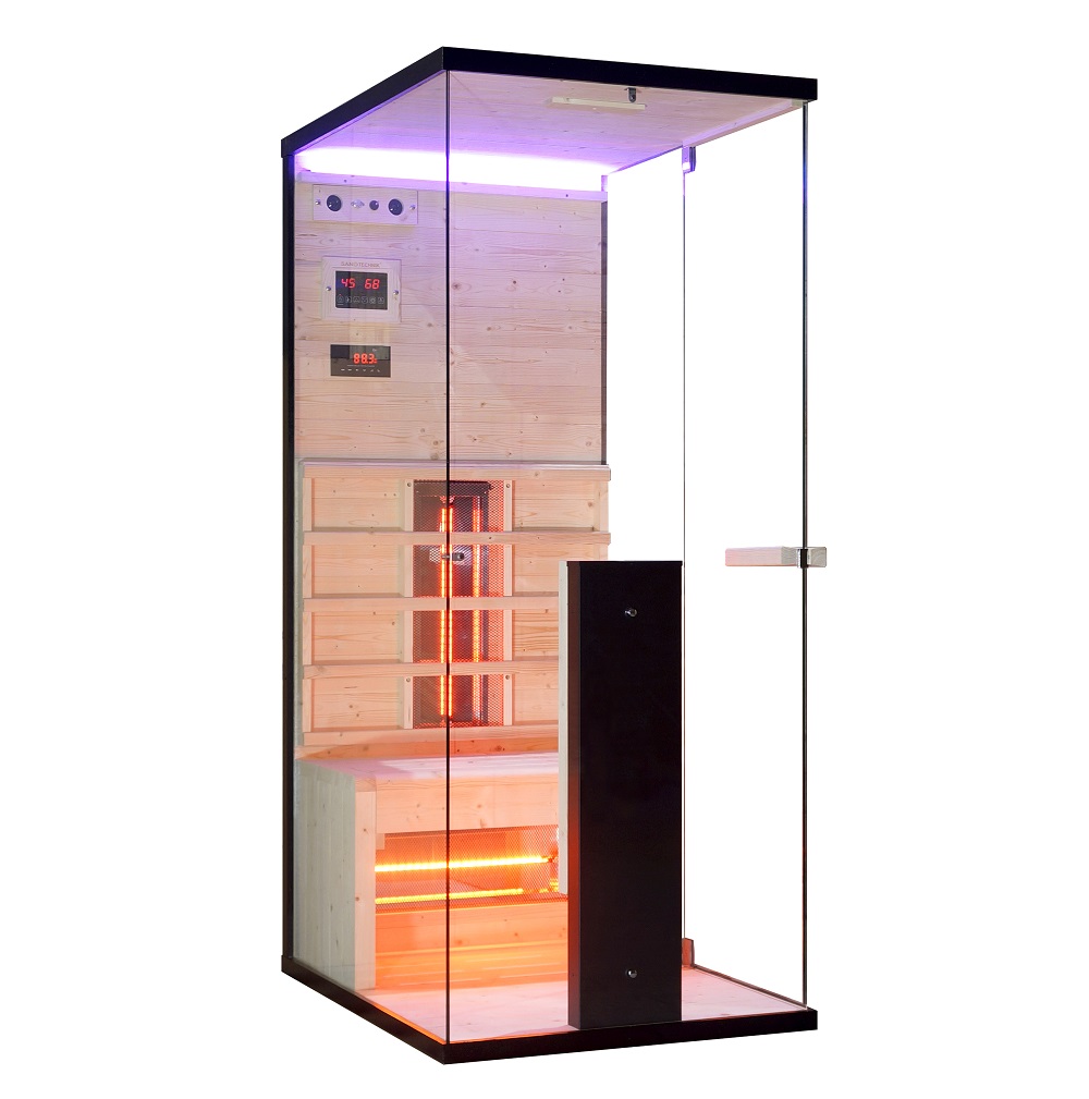 sauna ad infrarossi vetrata
